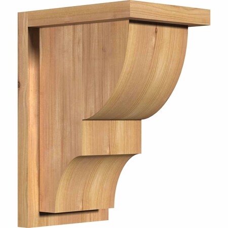 Ekena Millwork Ridgewood Smooth Corbel w/Backplate, Western Red Cedar, 7 1/2"W x 10"D x 14"H COR08X10X14RID01SWR